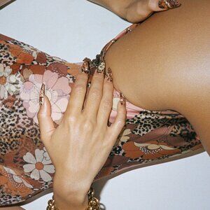 Inamorata x Emily Ratajkowski Santa Fe One-Piece Leopard Floral Size XL